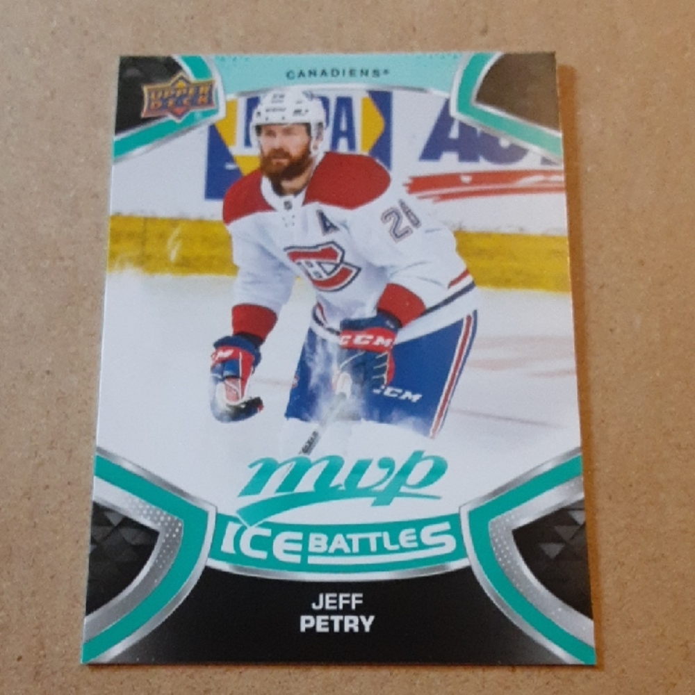 Upper Deck MVP Ice Battles Jeff Petry Parallel Hockey Trading Card